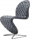 Chaise Deluxe Verpan pied papillon cuir 