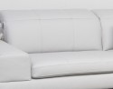 ALLEN-J, canapé d'angle 5 places avec têtières, cuir ou tissu