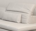 ALLEN-J, canapé d'angle 5 places avec têtières, cuir ou tissu