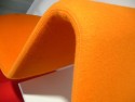 Chaise Panton, tissu kvadrat Tonus orange