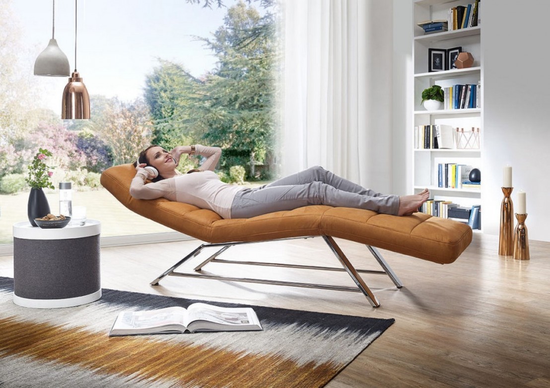 Chaise longue relax électrique CONTROLBODY cuir ou tissu design