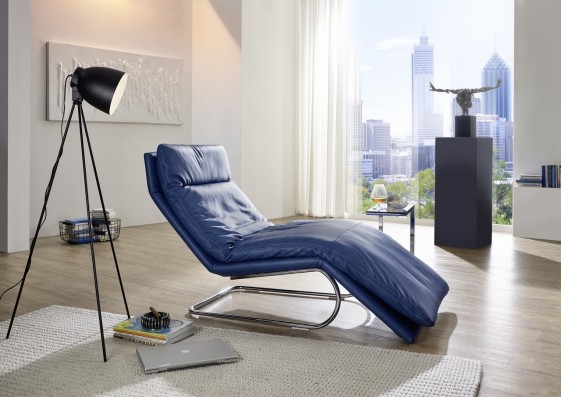 Chaise longue ABSOLUTE relax manuelle en cuir ou tissu