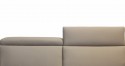 Canapé d'angle KAYNE tissu ou cuir avec chaise longue et têtières
