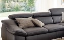 ALOW.B, canapé angle cuir ou tissu 3 places chaise longue