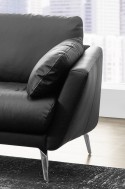 AM.MELVIN, canapé d'angle avec chaise longue, confort souple, cuir ou tissu