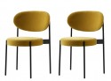 Lot de 2 chaises SERIE 430 en tissus Kvadrat Raf SIMONS Harald 3, design Verner PANTON