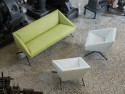 Salon d'accueil AMARCORD 1 canapé 3 places + 2 fauteuils LUXY cuir ou tissu