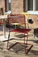 Chaise extérieur de jardin TINA en métal acier de couleur
