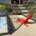 Transat ALVA, fauteuil avec accoudoirs, extérieur pour jardin en aluminium de couleur et tissu