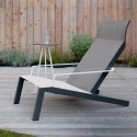 Transat RÉ, fauteuil avec accoudoirs, extérieur pour jardin en aluminium de couleur et tissu