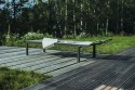 Bain de soleil ALVA, extérieur pour terrasse en aluminium de couleur et tissu