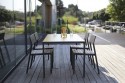 Table CANNES rectangle 175 cm pour salon de jardin en métal aluminium de couleur et plateau en HPL