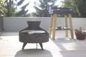 Brasero grill rond 60 cm de sol à poser avec chaudron pour terrasse, en acier inoxydable