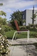 Chaise extérieure de terrasse AIX en métal acier de couleur et bois massif
