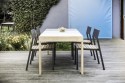 Table de jardin rectangulaire SENA 178 cm en bois massif et plateau HPL de couleur