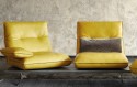 Canapé 3 places d’angle ultra design HYPEnMIAMI avec chaise longue, assises indépendantes-pivotantes et relax