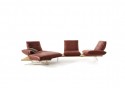 Canapé d’angle contemporain design 3 places HYPEnKEYS avec chaise longue, assises indépendantes-pivotantes