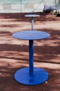 Pouf / petite table ronde d'appoint design en métal SPULKA