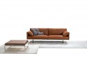 Canapé cuir design contemporain compact plumes RAHMAN.DK 3 places