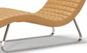 Chaise longue relax design en cuir ou nubuck de daim ou tissu DOLCE&ME
