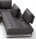 Canapé angle en cuir YOUTH&SMART profondeur d'assise réglage électrique