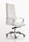 ONE, fauteuil de direction dossier ergonomique haut en cuir ou tissu