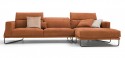 Canapé d'angle design en cuir ou nubuck Daim ou tissu 4 places JAY.JUNE