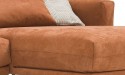 Canapé d'angle design en cuir ou nubuck Daim ou tissu 4 places JAY.JUNE
