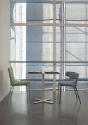 Chaises 3 éléments CLUSTER LUXY 4 pieds cuir pleine fleur ou tissu