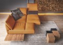 Canapé d'angle IDOLATION doubles assises pivotantes 3 placeses