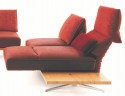 IDOLATION canapé angle 4 places assises pivotantes et relax en cuir ou tissu