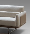 Canapé d'angle cuir ou tissu version chaise longue RALPH.LEWIS