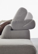 Canapé d'angle cuir design 5 places DREAMLINE assises réglables