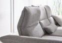 Canapé d'angle ALWIN.C 3,5 places chaise longue, assises réglables, appuies-tête multi-positions tissu ou cuir
