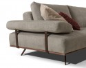 Canapé d'angle BRILLANT*STAR 3 places chaise longue en cuir