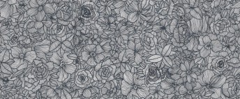 Papier peint fleurs noir & blanc IMPETRO LOST LONDONART