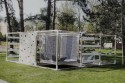 QUADRO module tonnelle de jardin cube mélèze & acier