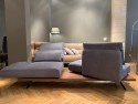 Canapé 2 places design relax assises pivotantes IDOLATION en cuir Vintage des Indes bleu