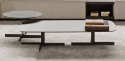 Table ronde basse en marbre brun ELEGANT BROWN ou blanc CALACATTAdiamètre 95 cm Hauteur 32 cm BABE.T