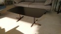 Table basse rectangulaire en acier et bois ou marbre couleur au choix BABY.T