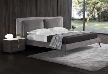 L'ELEGANT, lit design contemporain double tête de lit