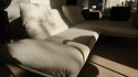 AD.SENSO, canapé d’angle 2,5 places chaise longue droite cuir blanc
