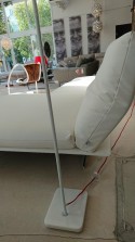 AD.SENSO, canapé d’angle 2,5 places chaise longue droite cuir blanc