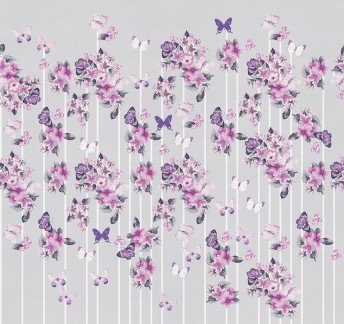 Tapisserie fleurs &papillons enfants AUDREY LONDONART