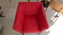 Petit fauteuil design cuir rouge HAPPY.SIXTEEN