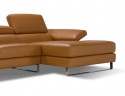 Canapé d’angle 4 places chaise longue DIAMOND.L, cuir ou tissu
