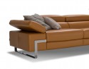 Canapé d’angle 4 places chaise longue DIAMOND.L, cuir ou tissu