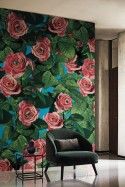 EYES AND ROSES papier peint LONDONART floral design TOILETPAPER
