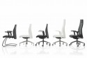 Fauteuil de bureau dossier semi-haut accoudoirs 3D SMARTOFFICE LUXY cuir ou velours Kvadrat