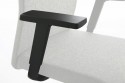 Fauteuil de bureau dossier semi-haut accoudoirs 3D SMARTOFFICE LUXY cuir ou velours Kvadrat